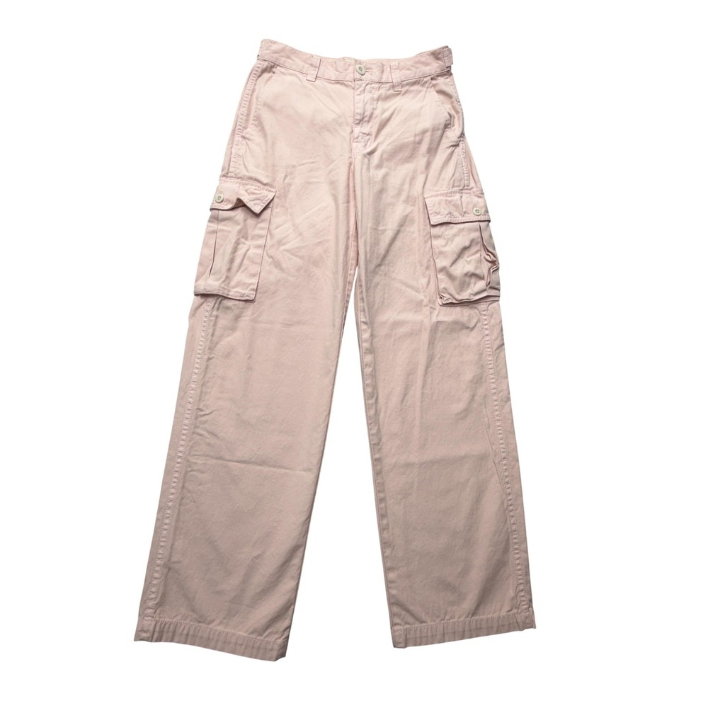 Madewell Womens 23 Pink Twill Cargo Straight Leg Utility Pants‎ Pockets